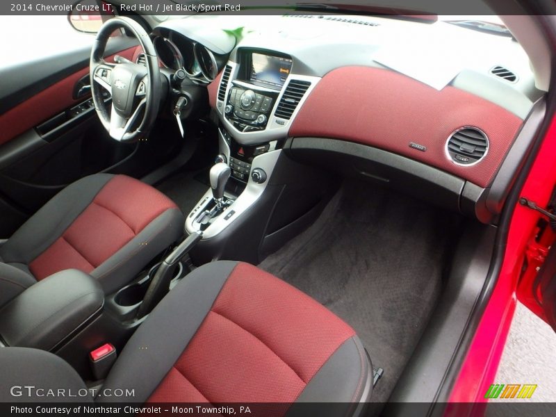 Red Hot / Jet Black/Sport Red 2014 Chevrolet Cruze LT