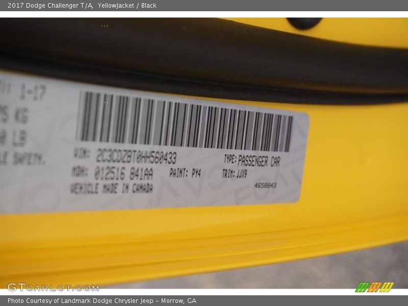2017 Challenger T/A YellowJacket Color Code PY4