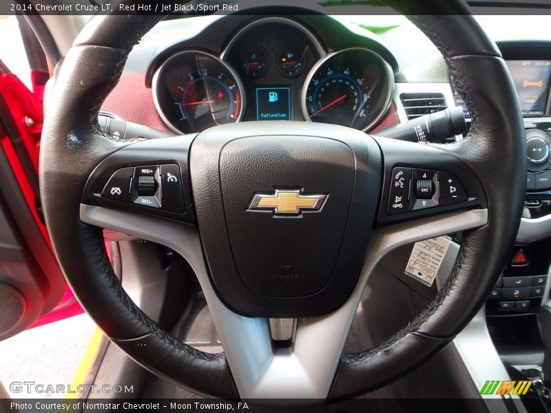 Red Hot / Jet Black/Sport Red 2014 Chevrolet Cruze LT
