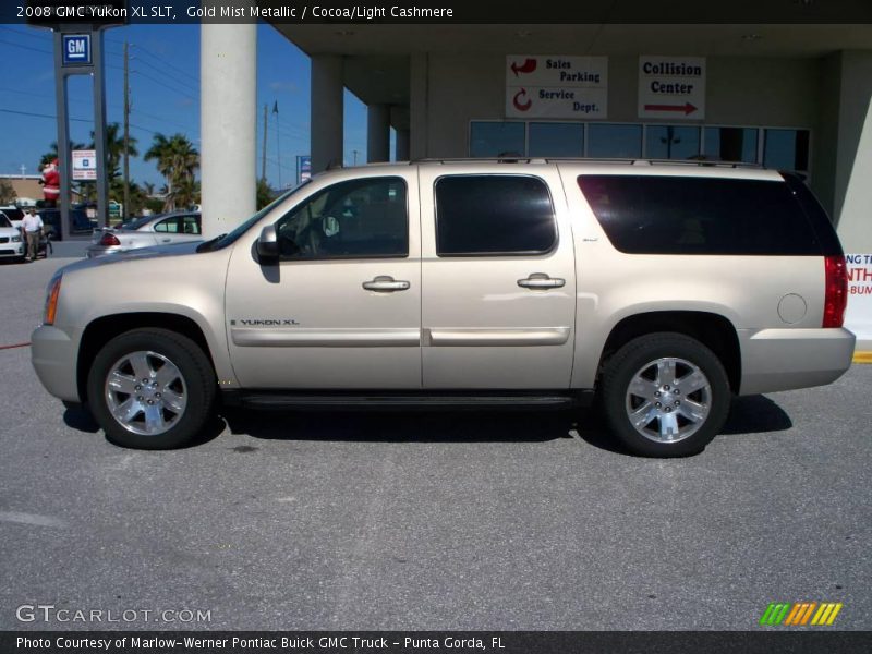 Gold Mist Metallic / Cocoa/Light Cashmere 2008 GMC Yukon XL SLT