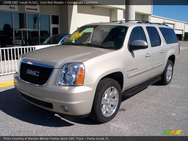 Gold Mist Metallic / Cocoa/Light Cashmere 2008 GMC Yukon XL SLT