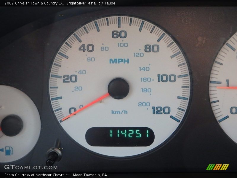 Bright Silver Metallic / Taupe 2002 Chrysler Town & Country EX