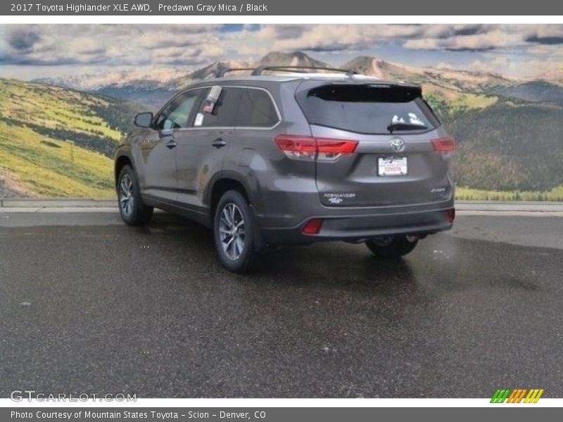 Predawn Gray Mica / Black 2017 Toyota Highlander XLE AWD