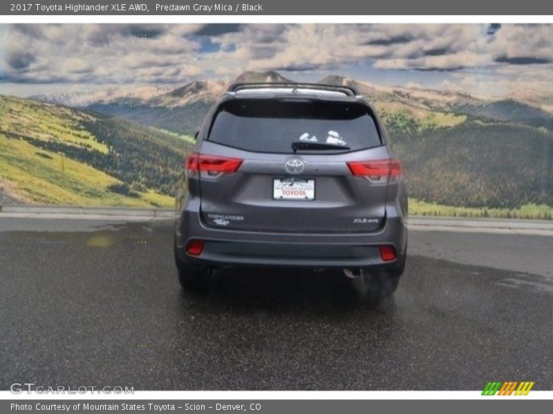 Predawn Gray Mica / Black 2017 Toyota Highlander XLE AWD