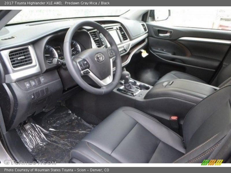 Predawn Gray Mica / Black 2017 Toyota Highlander XLE AWD