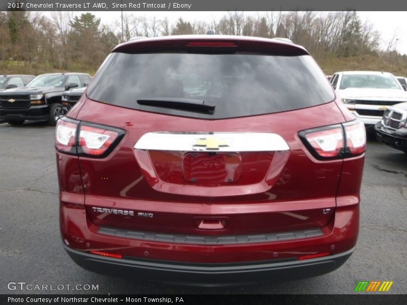 Siren Red Tintcoat / Ebony 2017 Chevrolet Traverse LT AWD