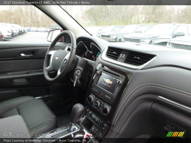 Siren Red Tintcoat / Ebony 2017 Chevrolet Traverse LT AWD