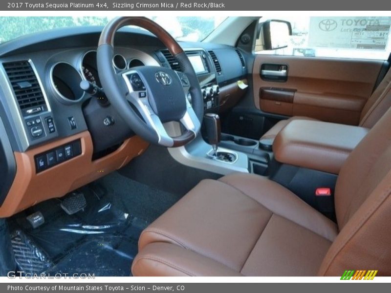  2017 Sequoia Platinum 4x4 Red Rock/Black Interior
