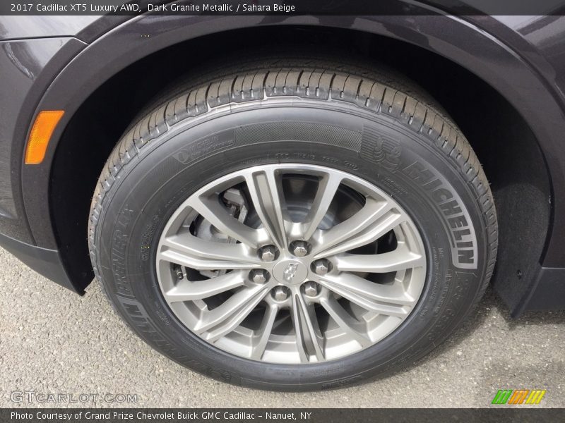 Dark Granite Metallic / Sahara Beige 2017 Cadillac XT5 Luxury AWD