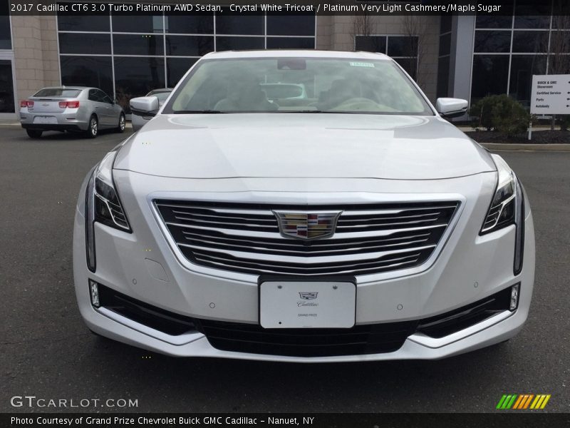 Crystal White Tricoat / Platinum Very Light Cashmere/Maple Sugar 2017 Cadillac CT6 3.0 Turbo Platinum AWD Sedan