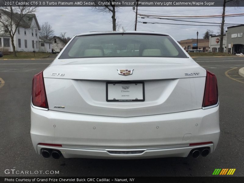 Crystal White Tricoat / Platinum Very Light Cashmere/Maple Sugar 2017 Cadillac CT6 3.0 Turbo Platinum AWD Sedan