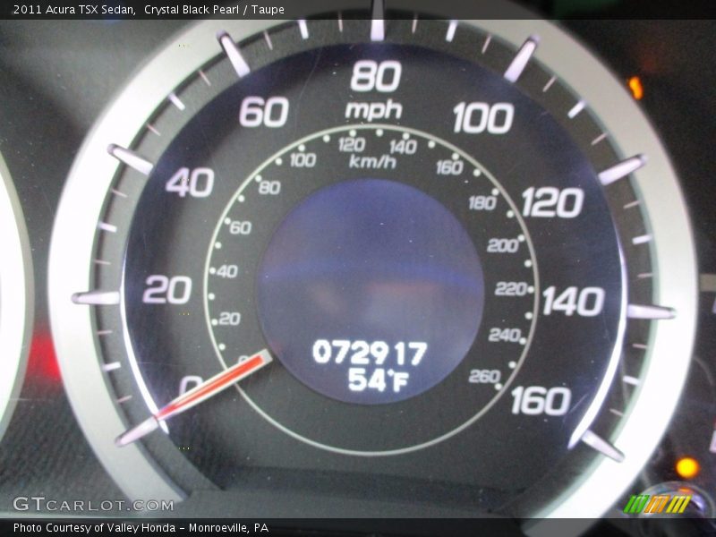 Crystal Black Pearl / Taupe 2011 Acura TSX Sedan