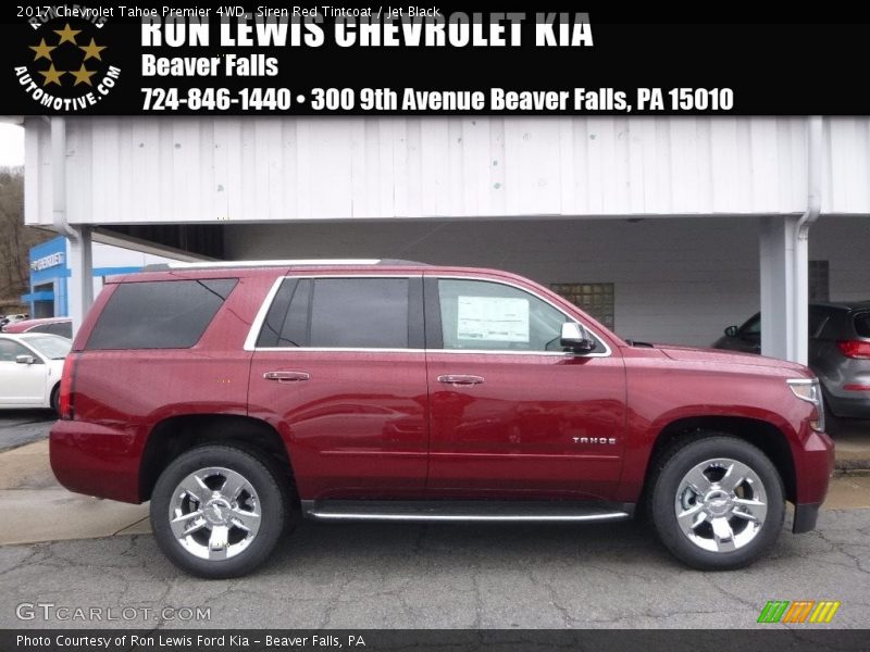 Siren Red Tintcoat / Jet Black 2017 Chevrolet Tahoe Premier 4WD