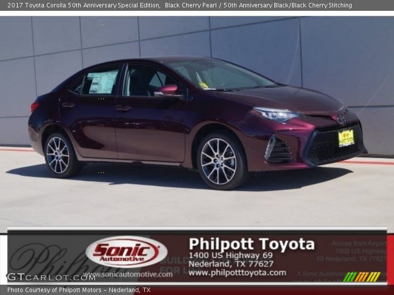 Black Cherry Pearl / 50th Anniversary Black/Black Cherry Stitching 2017 Toyota Corolla 50th Anniversary Special Edition