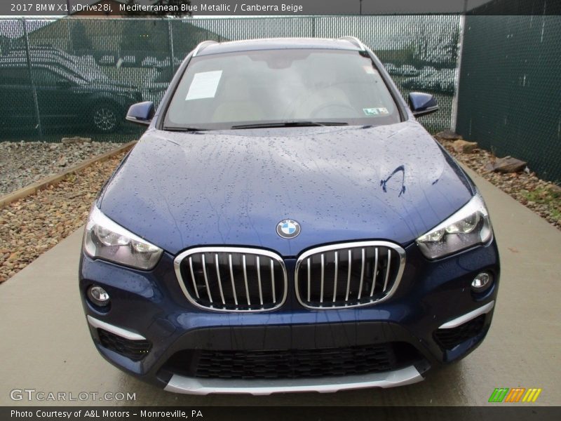 Mediterranean Blue Metallic / Canberra Beige 2017 BMW X1 xDrive28i