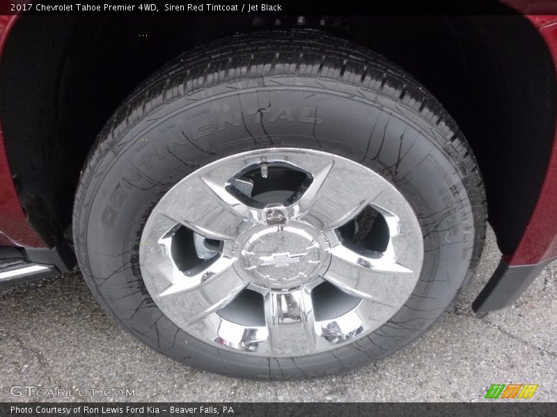 Siren Red Tintcoat / Jet Black 2017 Chevrolet Tahoe Premier 4WD