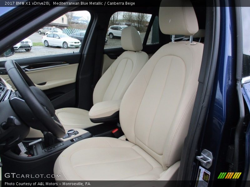 Mediterranean Blue Metallic / Canberra Beige 2017 BMW X1 xDrive28i