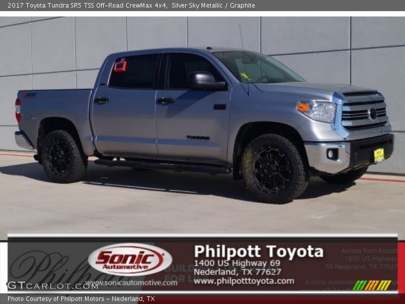 Silver Sky Metallic / Graphite 2017 Toyota Tundra SR5 TSS Off-Road CrewMax 4x4
