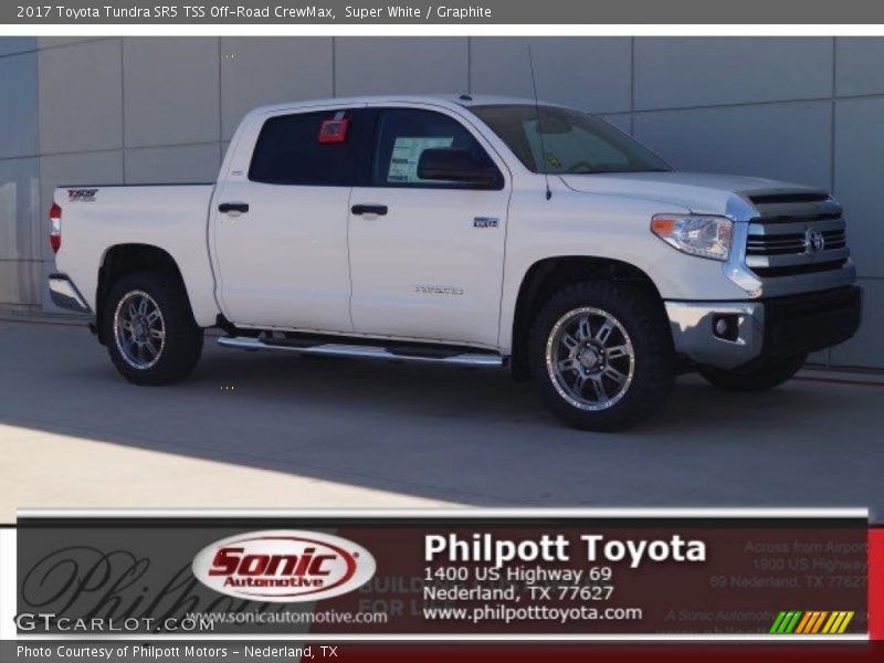 Super White / Graphite 2017 Toyota Tundra SR5 TSS Off-Road CrewMax