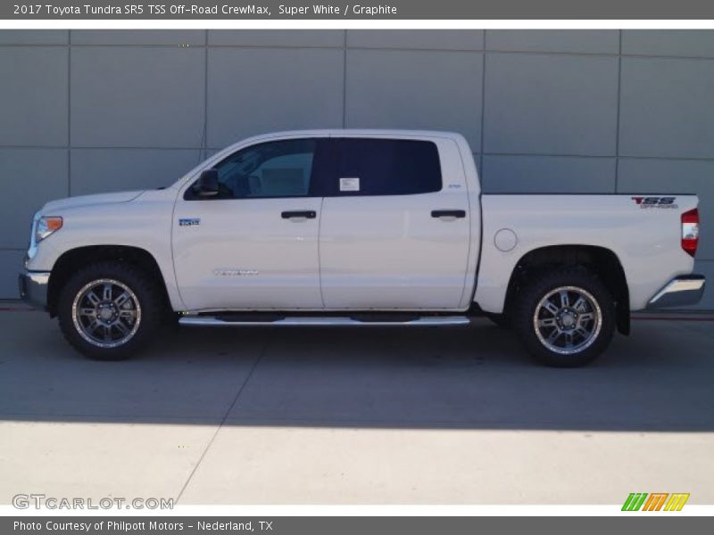 Super White / Graphite 2017 Toyota Tundra SR5 TSS Off-Road CrewMax