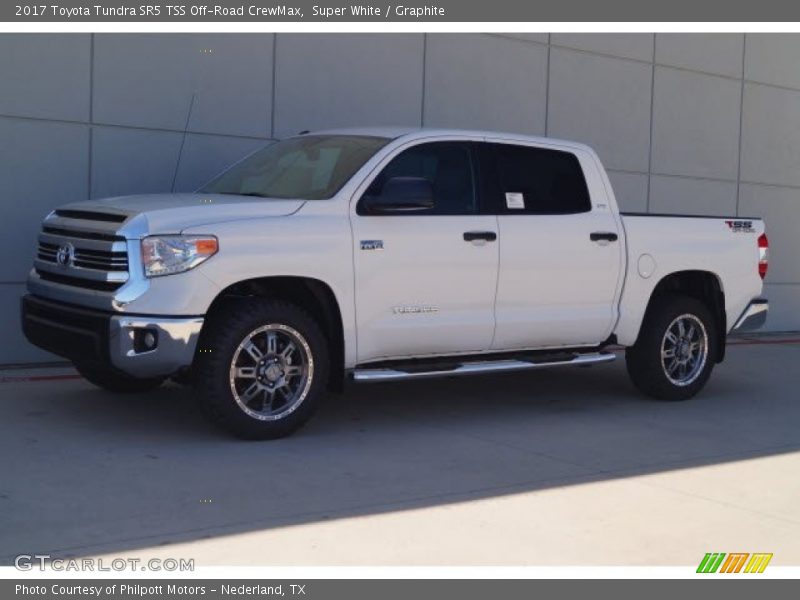 Super White / Graphite 2017 Toyota Tundra SR5 TSS Off-Road CrewMax