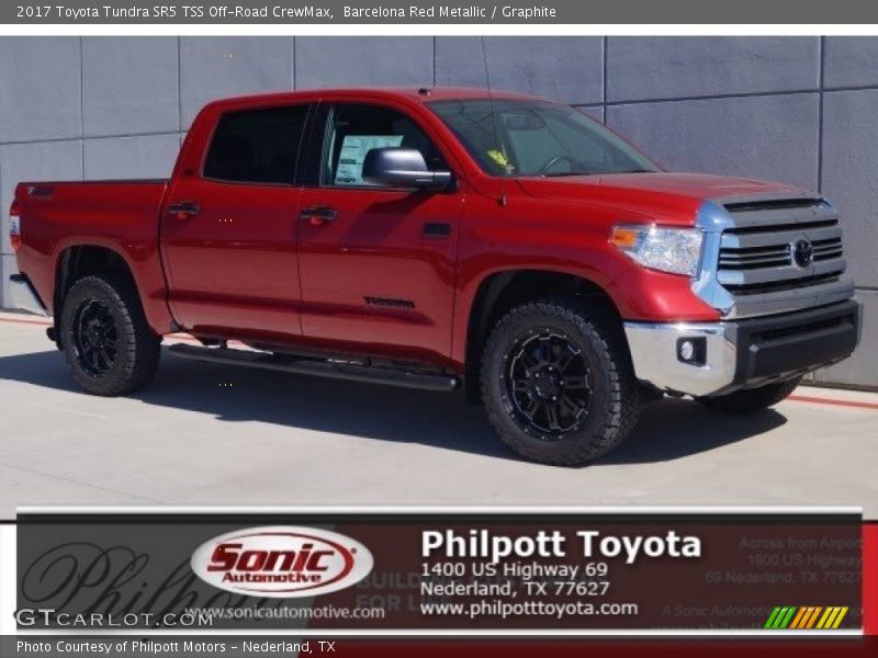 Barcelona Red Metallic / Graphite 2017 Toyota Tundra SR5 TSS Off-Road CrewMax