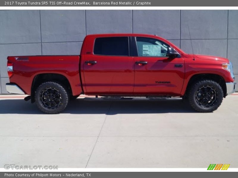Barcelona Red Metallic / Graphite 2017 Toyota Tundra SR5 TSS Off-Road CrewMax