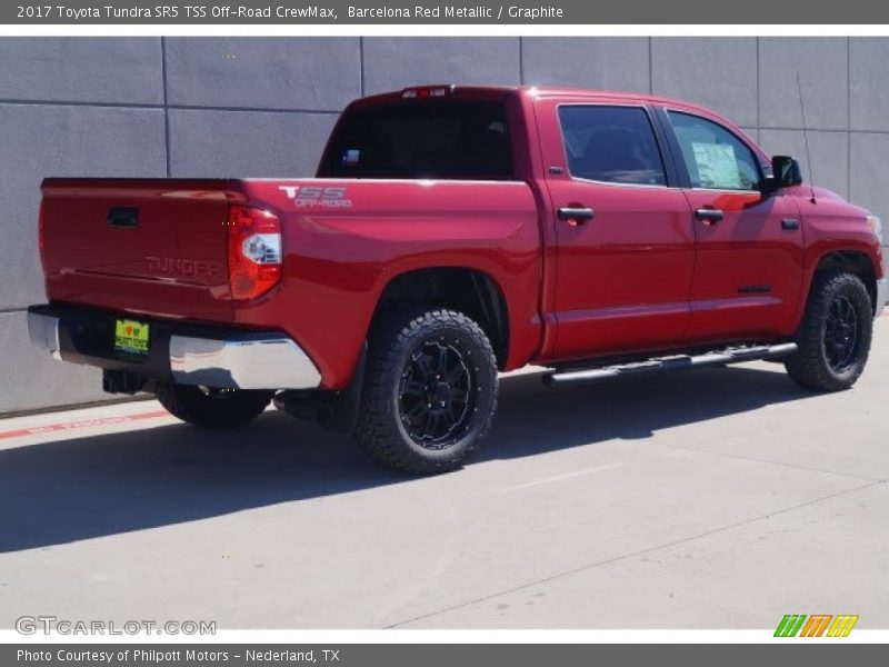 Barcelona Red Metallic / Graphite 2017 Toyota Tundra SR5 TSS Off-Road CrewMax