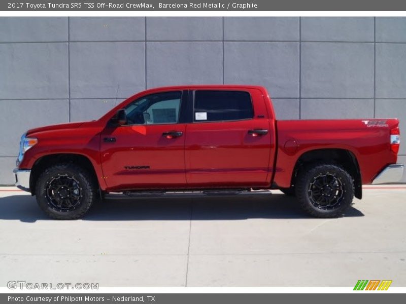 Barcelona Red Metallic / Graphite 2017 Toyota Tundra SR5 TSS Off-Road CrewMax