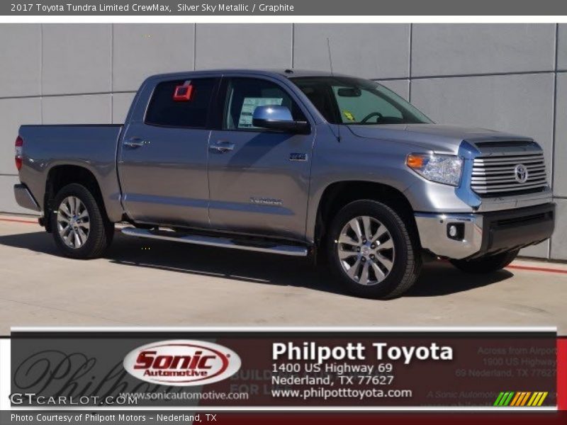 Silver Sky Metallic / Graphite 2017 Toyota Tundra Limited CrewMax