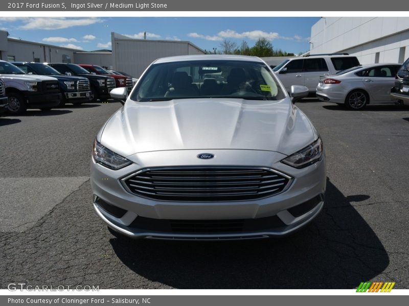 Ingot Silver / Medium Light Stone 2017 Ford Fusion S