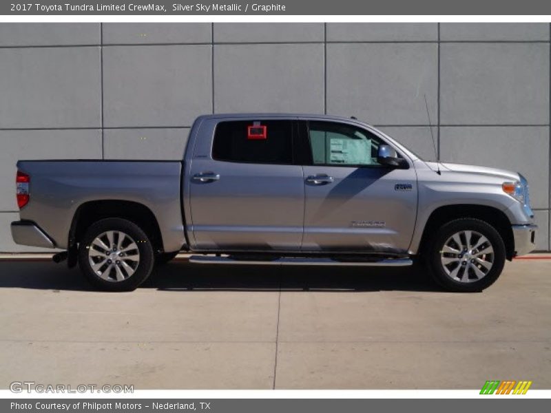 Silver Sky Metallic / Graphite 2017 Toyota Tundra Limited CrewMax