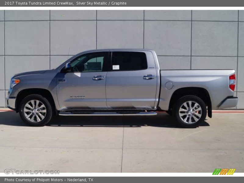 Silver Sky Metallic / Graphite 2017 Toyota Tundra Limited CrewMax