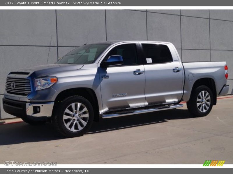 Silver Sky Metallic / Graphite 2017 Toyota Tundra Limited CrewMax
