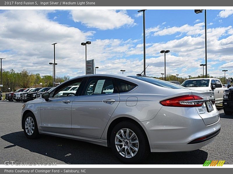 Ingot Silver / Medium Light Stone 2017 Ford Fusion S