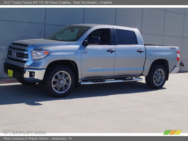 Silver Sky Metallic / Graphite 2017 Toyota Tundra SR5 TSS Off-Road CrewMax