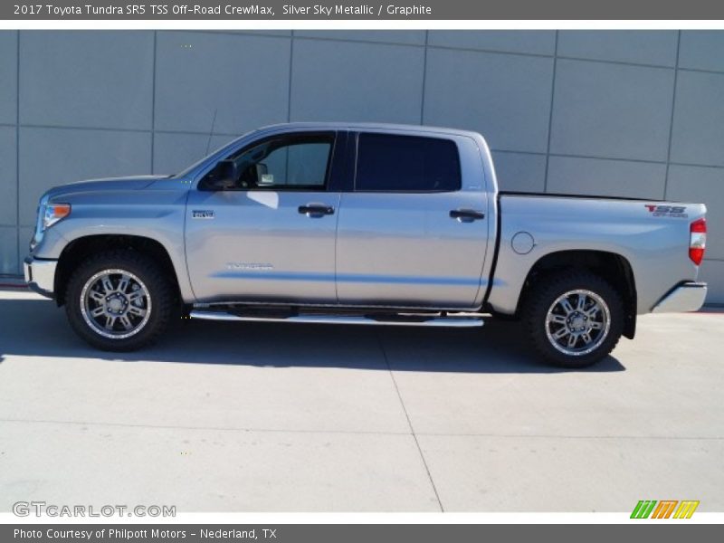 Silver Sky Metallic / Graphite 2017 Toyota Tundra SR5 TSS Off-Road CrewMax