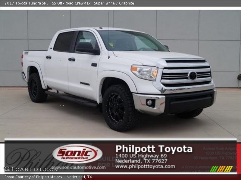 Super White / Graphite 2017 Toyota Tundra SR5 TSS Off-Road CrewMax