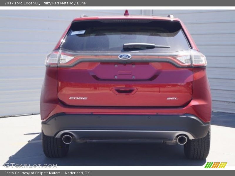 Ruby Red Metallic / Dune 2017 Ford Edge SEL