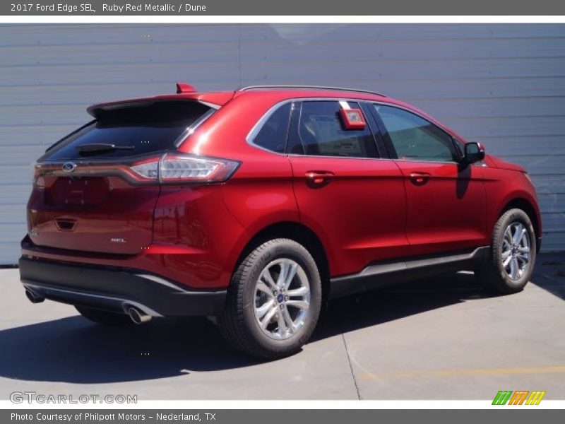 Ruby Red Metallic / Dune 2017 Ford Edge SEL