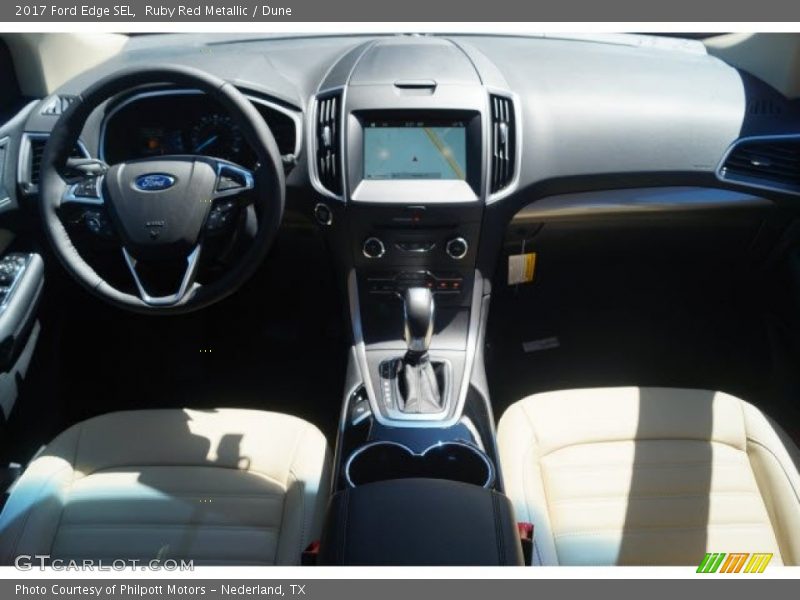 Ruby Red Metallic / Dune 2017 Ford Edge SEL