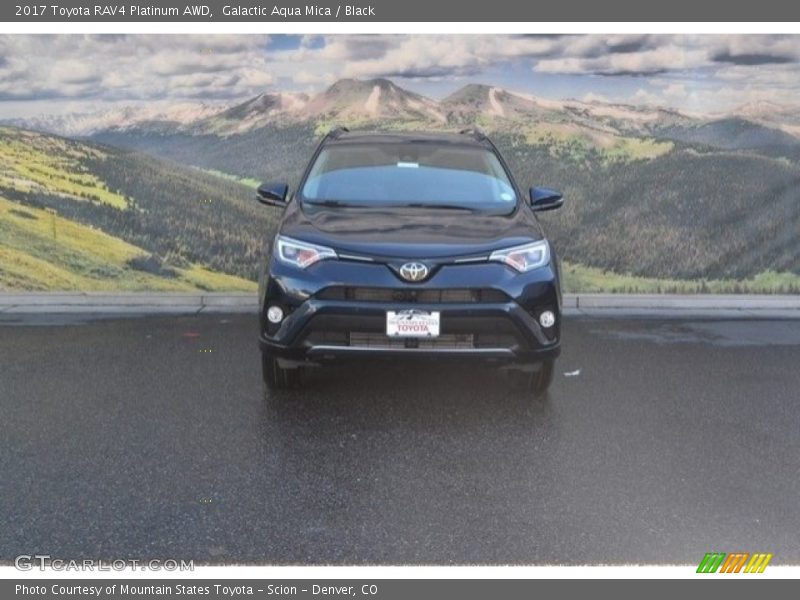 Galactic Aqua Mica / Black 2017 Toyota RAV4 Platinum AWD