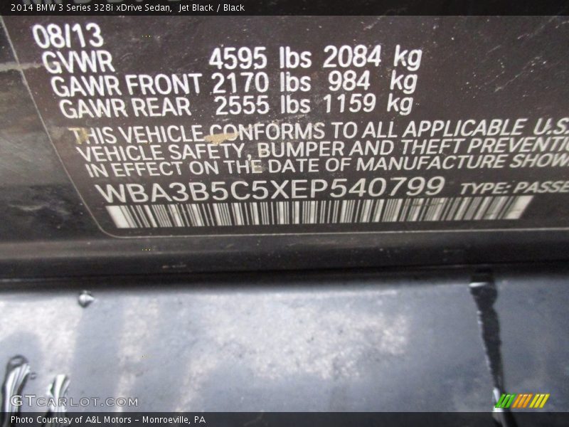 Jet Black / Black 2014 BMW 3 Series 328i xDrive Sedan