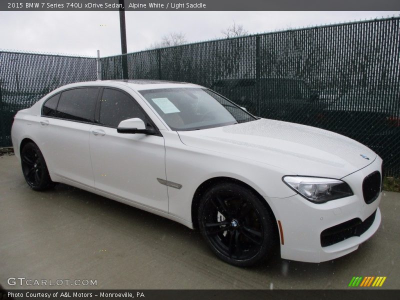 Alpine White / Light Saddle 2015 BMW 7 Series 740Li xDrive Sedan