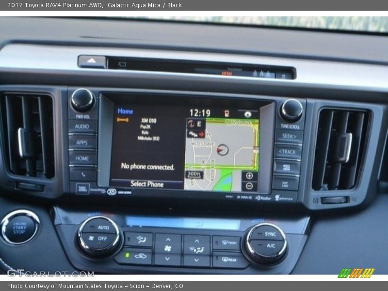 Galactic Aqua Mica / Black 2017 Toyota RAV4 Platinum AWD