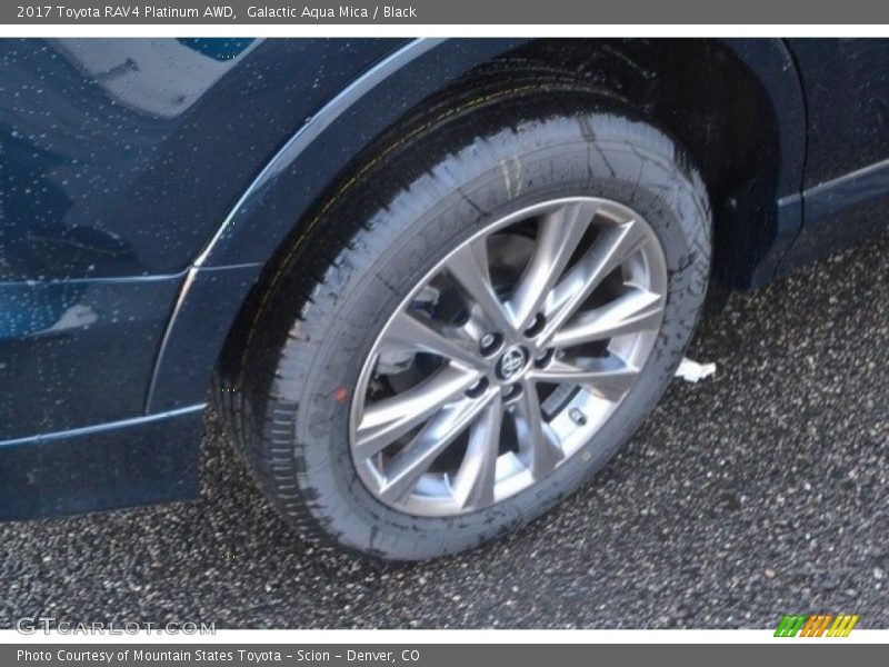 Galactic Aqua Mica / Black 2017 Toyota RAV4 Platinum AWD