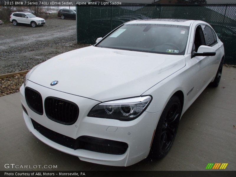 Alpine White / Light Saddle 2015 BMW 7 Series 740Li xDrive Sedan