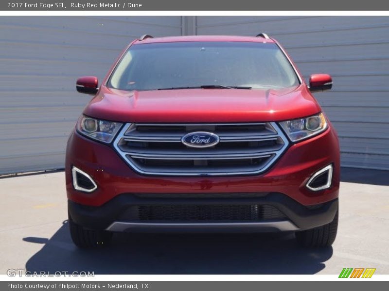 Ruby Red Metallic / Dune 2017 Ford Edge SEL