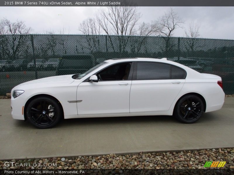 Alpine White / Light Saddle 2015 BMW 7 Series 740Li xDrive Sedan