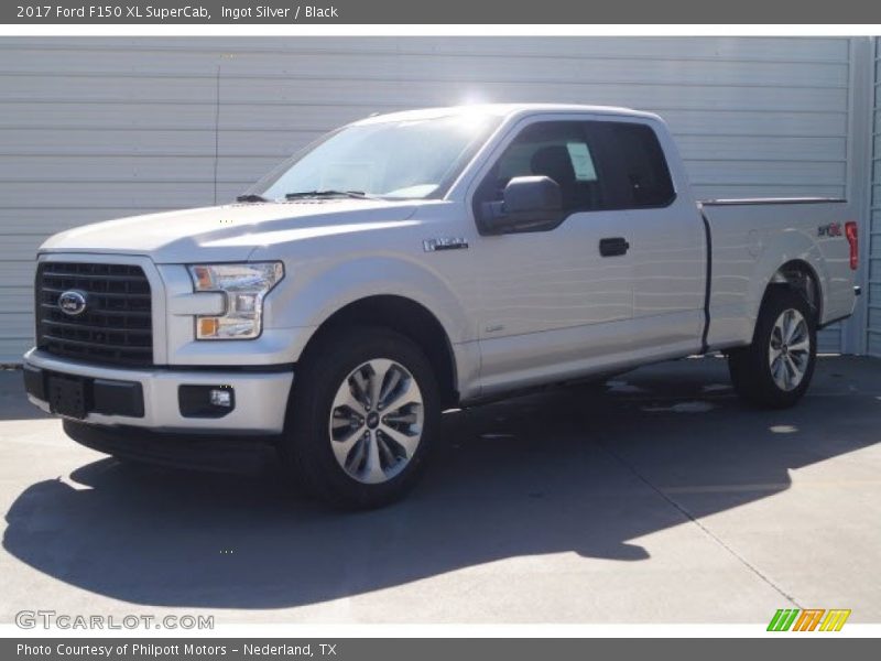 Ingot Silver / Black 2017 Ford F150 XL SuperCab